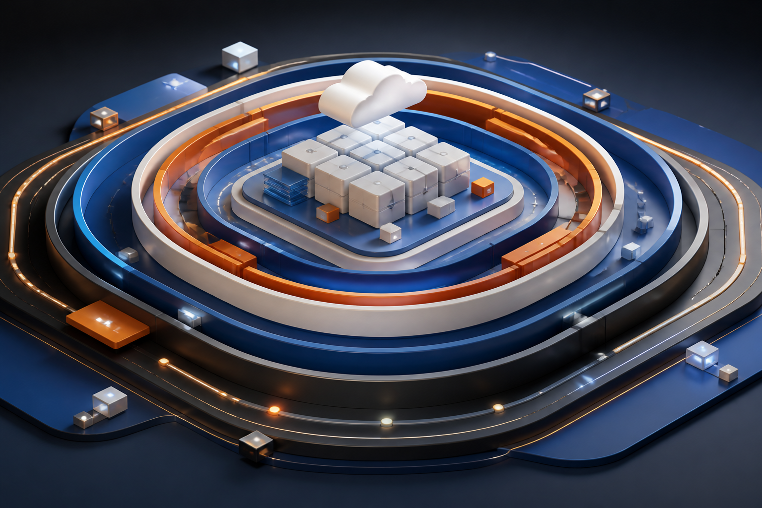 Layered abstract cloud infrastructure designed for secure growth